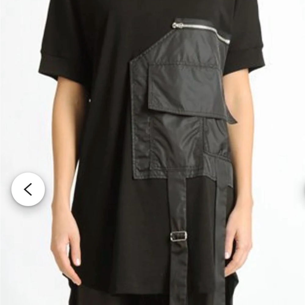 Metamorphoza Black Tunic with Unique Pocket Design